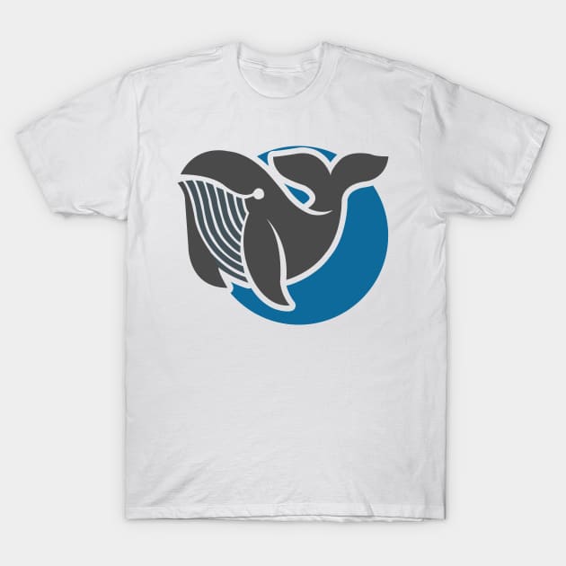 Awesome Minimalist Whale Design for Ocean and Sea T-Shirt by MikeHelpi